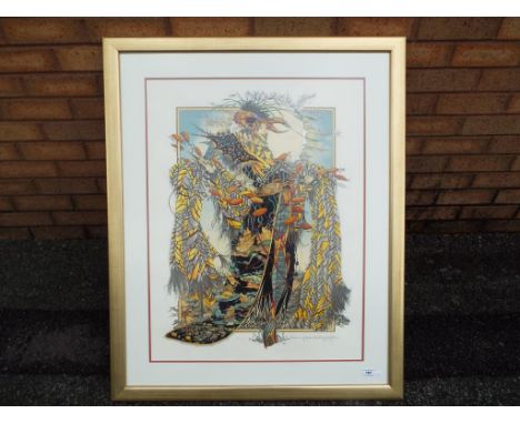 J C G Illingworth - a colour print entitled 'Cancer' issued in a limited edition of 295 (No 244) with certificate of authenti