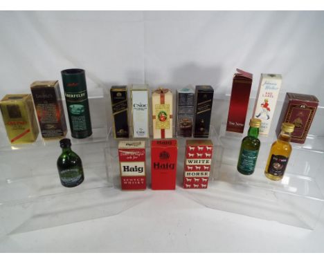 Scotch Whisky - 17 miniature / taster bottles of Scotch whisky, 5cl, 40% abv or higher, sealed with contents intact - Est £30