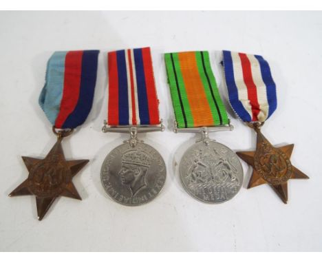 Four World War Two (WW2) military medals. Estimate £60 - £70  This lot MUST be paid for and collected, or delivery arranged, 