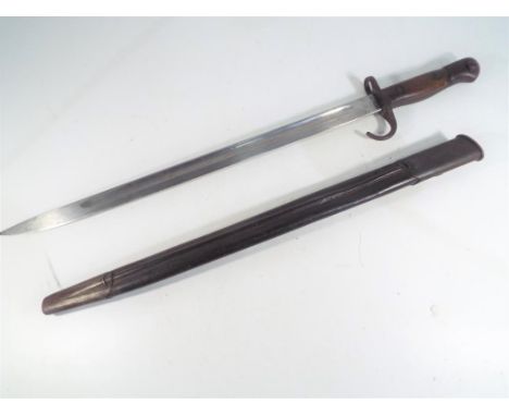 Early Production, Pre WW1, 1907 Dated Hook Quillon 1st Type 1907 Pattern Sword Bayonet By Wilkinson &amp; 1st Pattern Scabbar