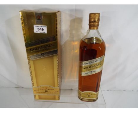 Johnnie Walker Gold Label finest Scotch whisky aged 18 years, 1 litre, 43% vol, level mid-shoulder, in carton, exc - Est £40 