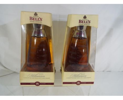 Bell's Old Scotch Whisky - two bottles extra special Bell's 2000 Millennium in original packaging, aged 8 years, 70cl, 40% vo