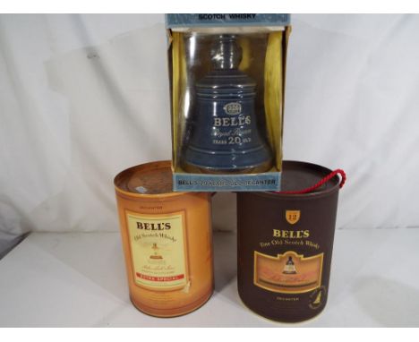 Bell's Old Scotch Whisky - three decanters, 1 x Royal Reserve aged 20 years, 1 x aged 12 years and 1 other Bell's,  each 75cl