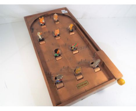 Chad Valley - a Chad Valley bagatelle entitled Tiger Tim's Weekly marked verso with paper advertising label Come and Join the