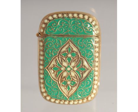 AN ENAMEL VESTA.