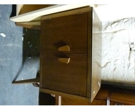 A 1950's/60's retro kitchen unit and a retro two door cabinet (largest width 107cm x H170cm) 