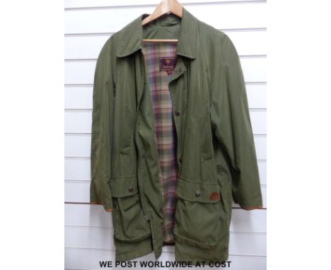 A ladies Mulberry coat in green, size M with Mulberry buttons