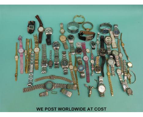 Over 50 various ladies and gentleman's wristwatches including Calvin Klein, Lorus, Sekonda, Casio etc.  