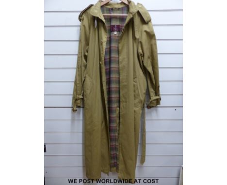 A ladies vintage Mulberry trench coat in beige, size M. 