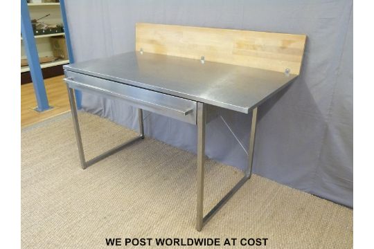 An Ikea Dacke Stainless Steel Kitchen Catering Table With Soft