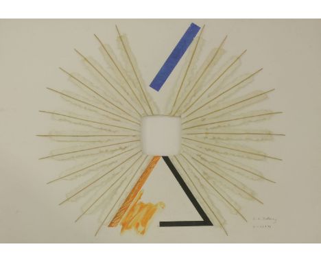 *Barbara Delaney (b.1941)'WHITE BIRD'Signed and dated 26.1.93 l.r., collage63 x 83cmProvenance:  Hertfordshire County Art Col