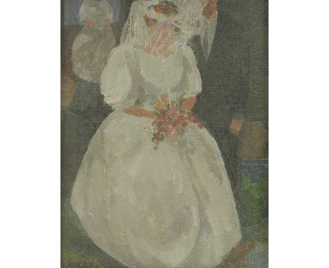 *Duffy Ayers (b.1915)'THE WEDDING'Signed l.l., oil on board20.5 x 15.5cmThe artist's first marriage was to Michael Rothenstei
