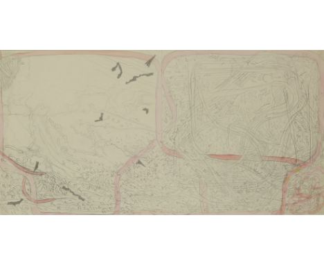 *Norman Adams RA (1927-2005)SKETCH FOR 'PILGRIM'S PROGRESS' - MURAL AT ST ANSELM'S CHURCH, KENNINGTON, LONDONSigned with init