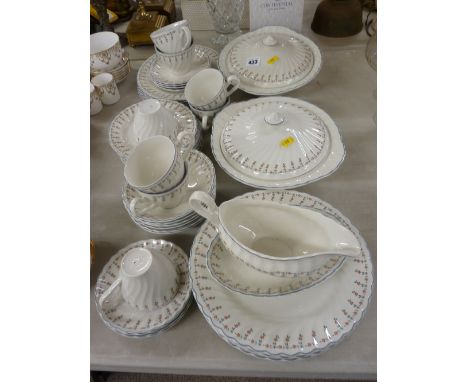 Floral decorated part tea and dinner service