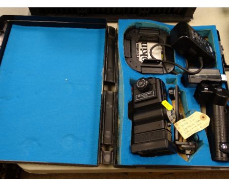 Case containing Vivitar camera equipment