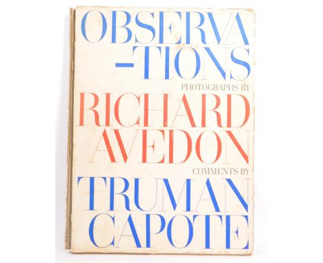 A Richard&nbsp;Avedon observations, comments by Truman Capote photography /&nbsp;folio book, New York, 1959.&nbsp;
To include