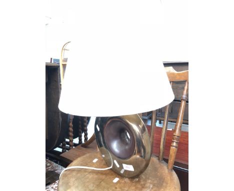 A modern table lamp. 