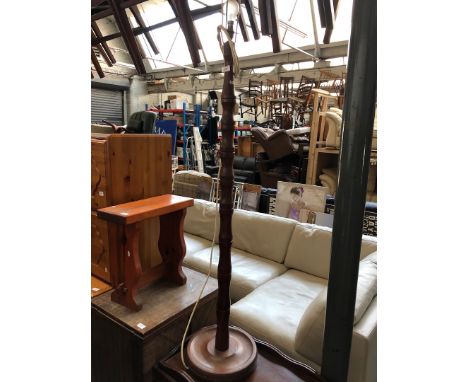 A turned standard lamp. 