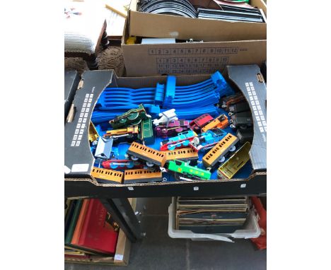 3 boxes of Thomas the tank engine, train, tracks and accessories 