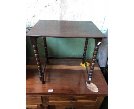 A bobbin leg table. 