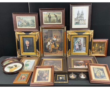 Pictures and prints - After Edmund Adler, A posy for mother, and another, after Pietro Perugino, framed as a pair, prints;  p