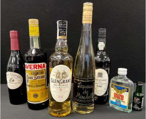 Wines and spirits - Glen Grant single malt Scotch Whisky, aged five years;  Mure Sauvage, Chartreux liqueur;  House of Lords 