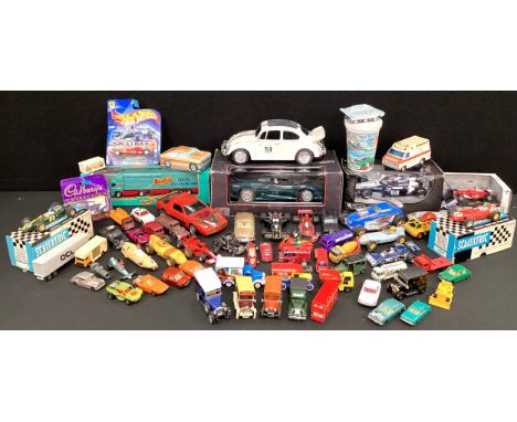 Toys - Diecast Vehicles, Scalextric cars etc inc F1 racing cars, JPS, Lotus, Cooper etc Maisto XJ220 Jaguar, Hotwheels, Lesne