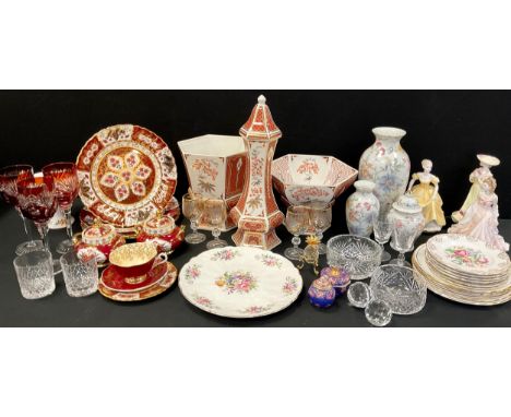 Coalport and Royal Worcester figures - Ladies of Fashion series, ‘Emily’, and Penelope;  Royal Worcester, Glittering Occasion