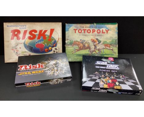 Toys and Games - Star wars risk, Star Trek chess set, 1960s Totopoly, etc