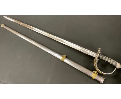 A Second Life Guards 1874 pattern ceremonial dress sword, worn by the Life guards and Blues and Royal on state occasions, hea