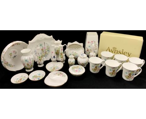 Aynsley Wild Tudor including; vases, pot pourri, a set of six mugs, trinket trays; etc (29 pieces).