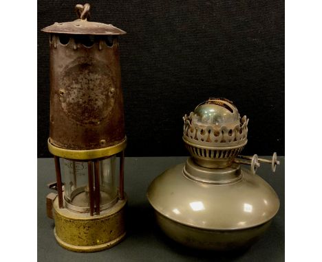 Miners lamp, stamped 59439; oil lamp (2)