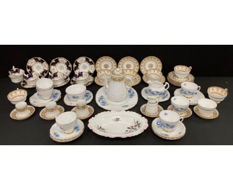 Tableware - a Coalport part tea set; others Paragon, Colclough, Royal Albert oval dish etc qty