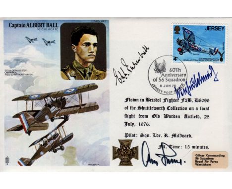 LUFTWAFFE: A Royal Air Force commemorative cover issued in honour of Captain Albert Ball VC and featuring a colour image of a