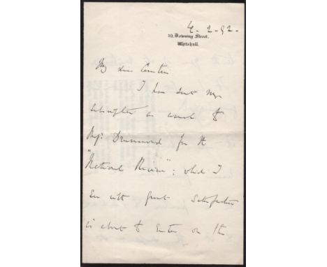 BALFOUR ARTHUR JAMES: (1848-1930) British Prime Minister 1902-05. A.L.S., Arthur James Balfour, three pages, 8vo, 10 Downing 