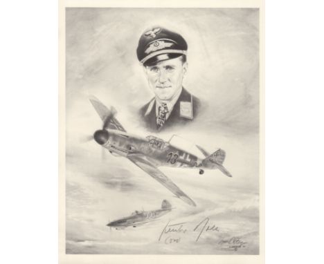  RALL GUNTHER: (1918-2009) German Fighter Pilot of World War II, the third most successful fighter ace in the history of aeri