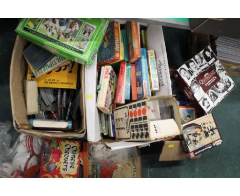 3 boxes of games, Subbuteo, Chinese Chequers etc