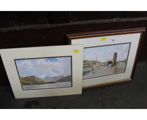 Len Roope print and print of Whitehaven harbour
