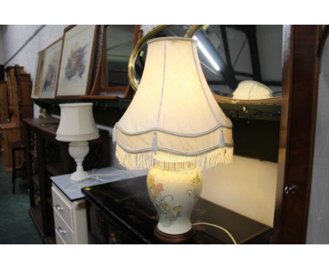 Decorative table lamp and shade