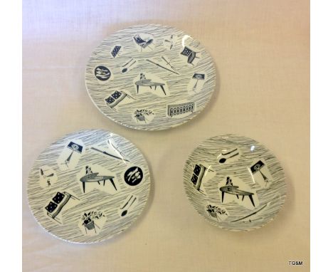 Black and White Homemaker plates and bowl