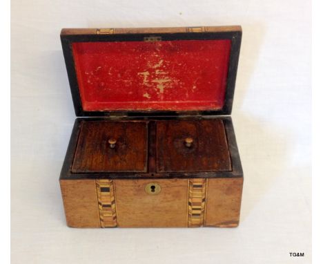 Tonbridge ware tea caddy
