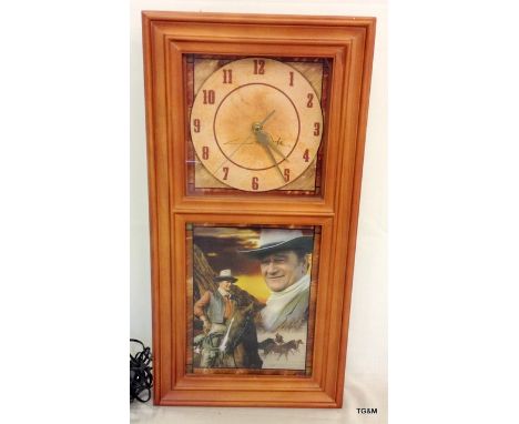 John Wayne Collector's wall clock with back light