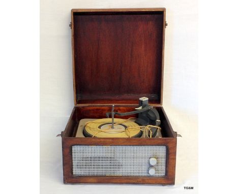 A Dansette modified valve record player