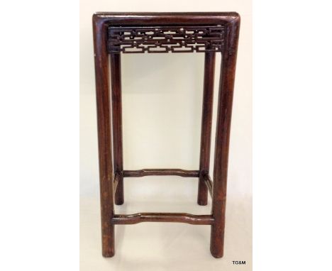 A Chinese rosewood lamp table