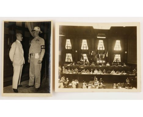 GEN. CHARLES S. FERRIN PHOTOGRAPHS OF JAPANESE WAR CRIMINALS (28) Important collection of 25 first-generation 3 x 4.25 in. ph
