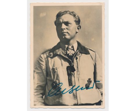 WALTER OESAU (1913 - 1944) German World War II fighter ace who shot down 127 enemy planes in over 300 combat missions, flew w