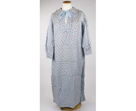 WEHRMACHT HELFERINNENKORPS NIGHTGOWN Unissued Wehrmacht Helferinnenkorp woman's fleece nightgown, a floral pattern with blue 