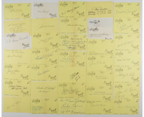 AMERICAN FIGHTER ACES (47) Fine lot of 47 cards signed by American aces, most from World War II with printed reproductions of