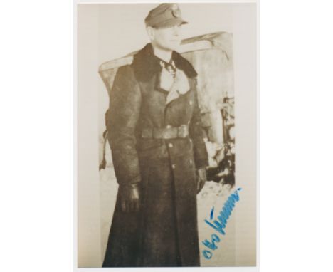 (1909 - 2004) SS-Brigadefuhrer and Generalmajor of the Waffen-SS, also a recipient of the Knight's Cross of the Iron Cross wi