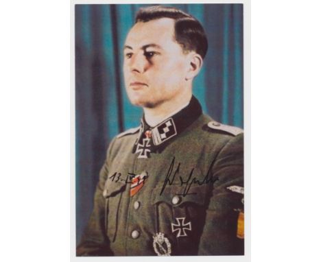 LEON DEGRELLE (1906 - 1994) German soldier and close friend of Hitler, a Belgian volunteer in the German Army, he escaped to 